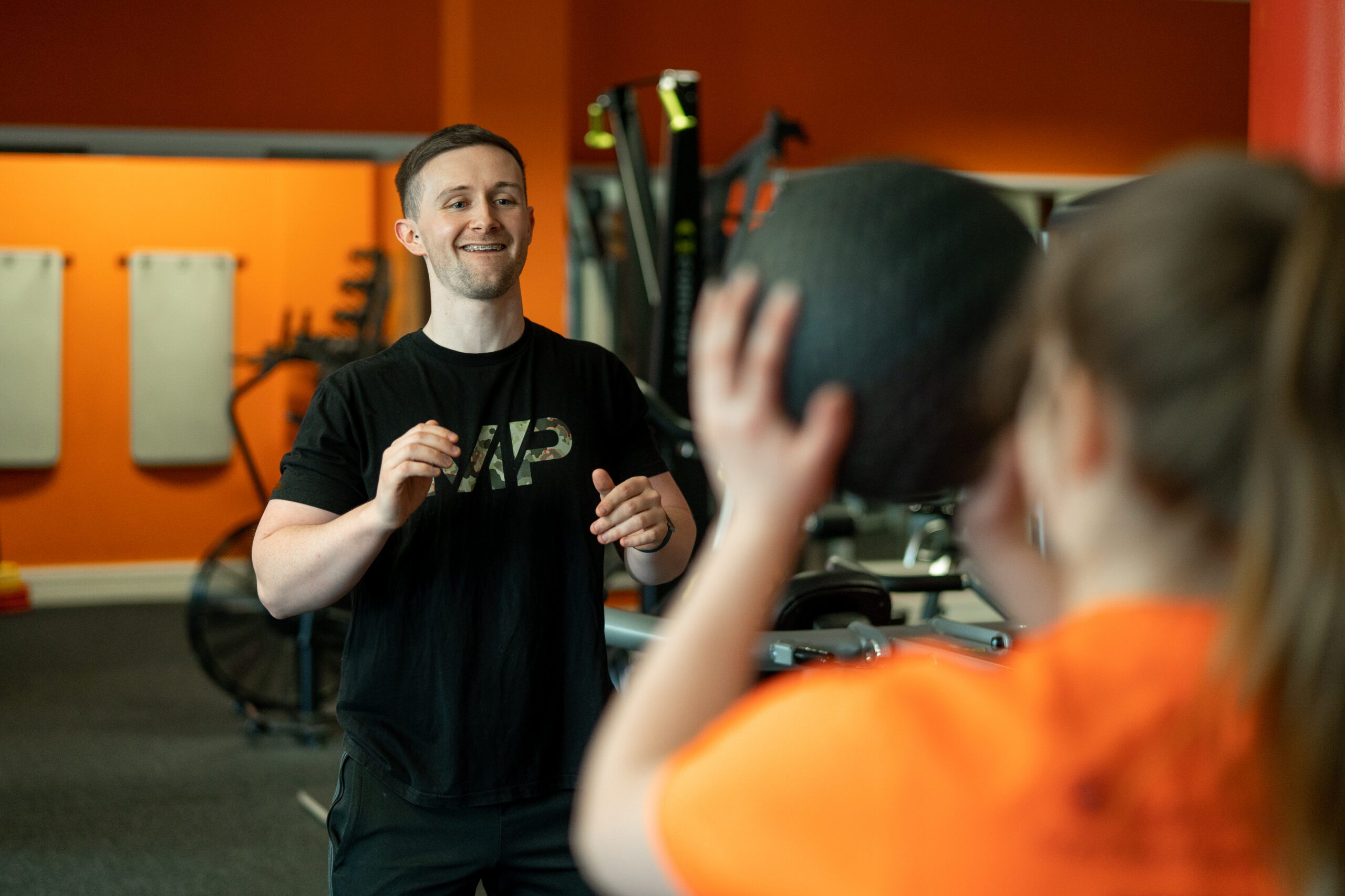 Instructor leading fitness class at Hillgrove Hotel Fitness Club Monaghan